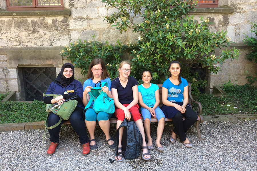 Auf Besichtigungstour im Schloss Marienburg